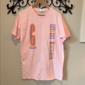 VINTAGE GUESS PINK SHORT SLEEVE TEE OSFM